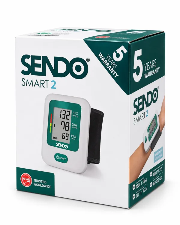 Tonometer SENDO SMART-2 on forearm with arrhythmia indicator