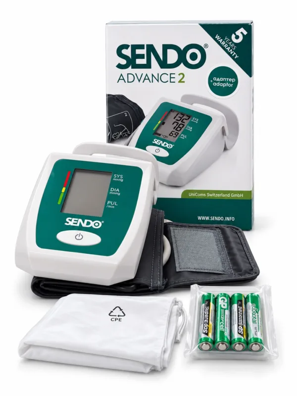 Tonometer SENDO ADVANCE-2 with arrhythmia indicator and adapter